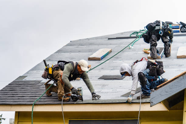 Professional Roofing technician working in Harlan, IN
